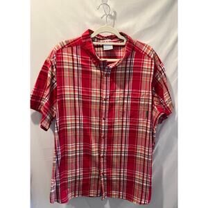 Columbia Short Sleeve Plaid Button Down - Size XXL